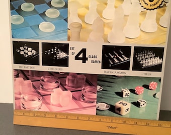 Juego de cristal cuatro en uno