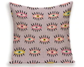 eye print pillow