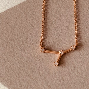 Rose Gold Constellation Zodiac Necklace // Rose Gold Plated Necklace // Star Sign Necklace // Birthday Necklace // Christmas Gift Idea image 5