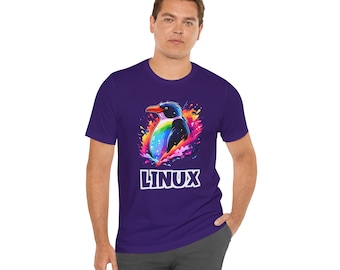 Camiseta Linux, Camiseta Penguin Unisex, Artística, Geek, regalo para él