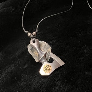 Viking Axe Pendant, Battle Necklace, Viking Gift Axe , Scandinavian Men Jewelry, Handmade Viking Axe Pendant, Sterling Men Gift