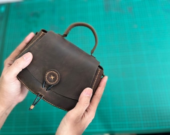 LEATHER WOMAN handbag DIY (Tutorial & Pattern)
