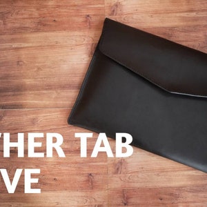 LEATHER Tab / Laptop SLEEVE Pattern - Leather DIY - pdf download - video tutorial