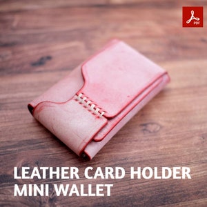 LEATHER Card Holder iv Pattern - Leather DIY - pdf download - video tutorial