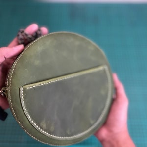 Cirkel lederen tas patroon