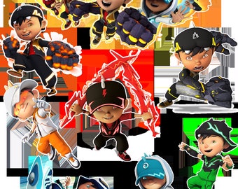 BoBoiBoy Birthday topper set Digital Copy