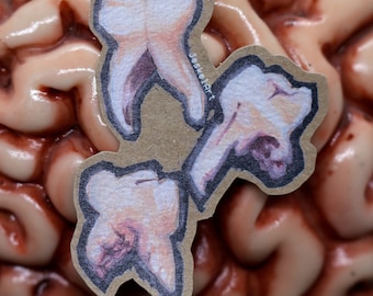 Pulled Teeth Kraft paper sticker