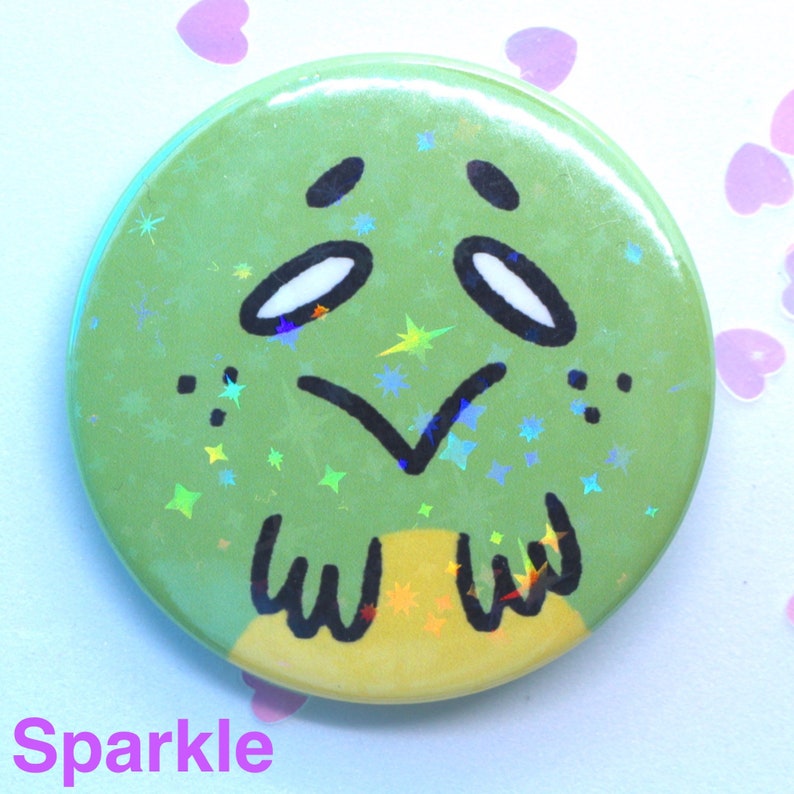 Awkward Button Awkward Froggy Button Badge (+ New SPARKLE Variety!) - Etsy