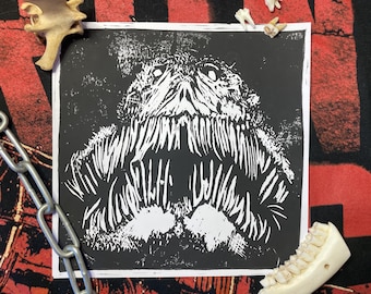 IRON LUNG EEL Lino cut print!