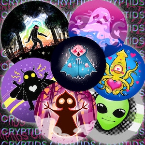 Cryptid // Pins de orgulho LGBT+, botões de 45 mm