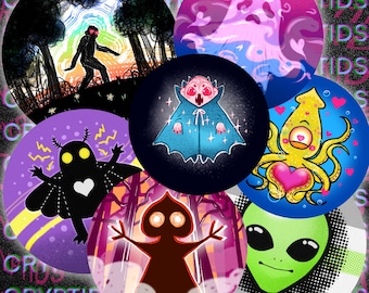Cryptid // Pines del orgullo LGBT+, chapas de 45 mm