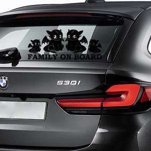 Naklejka Dragon Family On Board Naklejka Dragon Family Car Naklejka na szybę samochodu rodzinnego