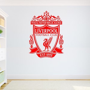 Liverpool Crest Wall Decal Liverpool Crest Wall Sticker Liverpool Wall Art Decal LFC Crest  Decal Liverbird Vinyl Decal Nursery Wall Decal