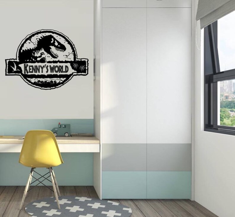Jurassic World Wall Decal Custom Jurassic World Nursery Decal Etsy