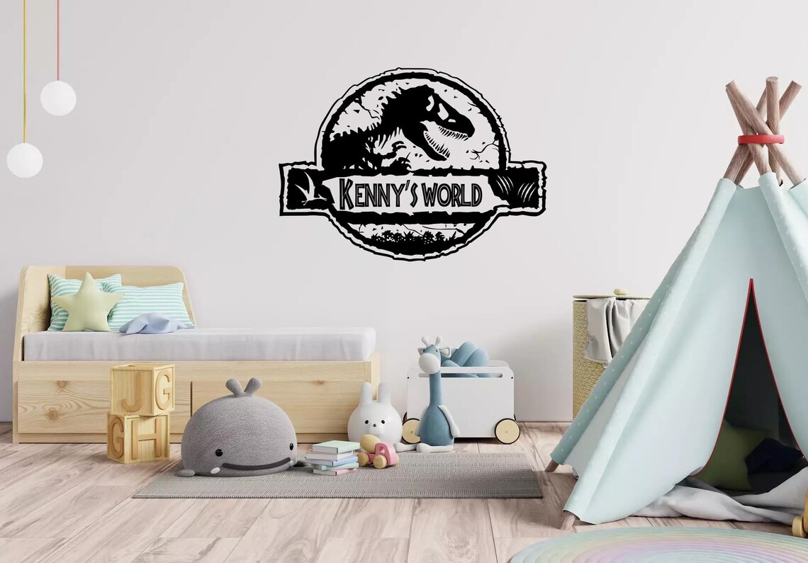 Jurassic World Wall Decal Custom Jurassic World Nursery Decal Etsy
