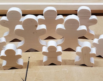 Wood gingerbread man. Gingerbread man shape. Christmas decor. Farmhouse decor. Christmas cutouts. Paint ready shapes. Christmas shape.