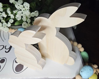 Wooden bunny .  Easter shapes.  Wooden blanks.  Craft blanks.
