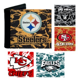 Carteras de la NFL para hombre, regalo para papá, regalo para hombre, carteras de equipos deportivos, regalo para el Día del Padre