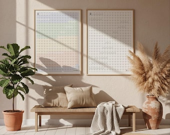 Minimalist 2026 annual calendar poster | DIN A3 / A2 wall calendar | Annual overview | Annual planner | Wall calendar | Seasons