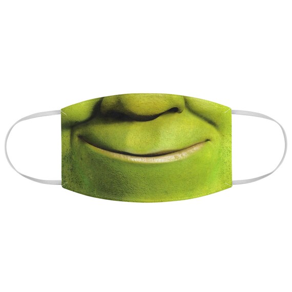 Shrek Smiling Face Mask Funny Etsy Shrek Smiling Face Mask Funny Etsy