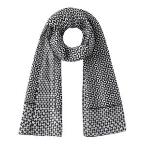 Mulberry silk scarf with moroccan geometric print, Men&#39;s neck wrap scarf, 71x25 inch large, Mens formal accessories, Silk foulard for him