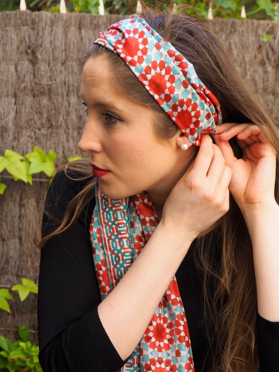 unearth hop Slightly head wrap with square scarf rely begin Body