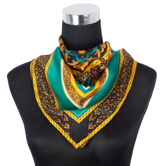 SUNXZZ 100% Pure Mulberry Silk Square Scarf 27x27 Women Men Neckerchief with Gift Packed Headscarf