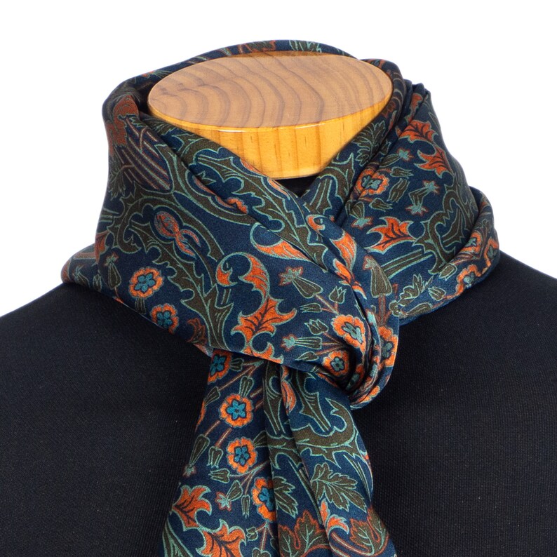 Mens Silk Scarf Wrap Scarf for Him Elegant Foulard With - Etsy