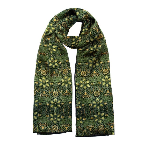 Olive Ruffled Linen Scarf main image 0