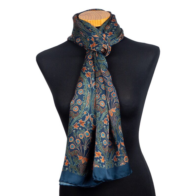 Mens Silk Scarf Wrap Scarf for Him Elegant Foulard With - Etsy