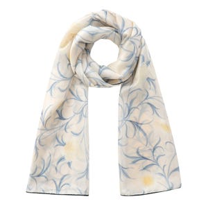 William Morris Scarf | Elegant Floral Print Silk Scarf | Arts & Crafts Inspired | Luxury Hand Hemmed Accessory for All Seasons