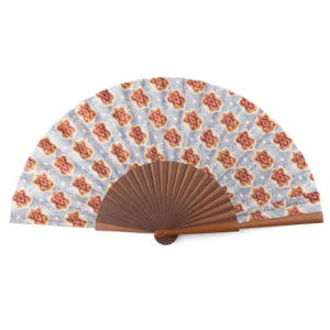 Handcrafted Multicolored Silk Folding Fan with Bocapi Wood | Vibrant Spanish Fan | Elegant Artisan Gift for All Occasions