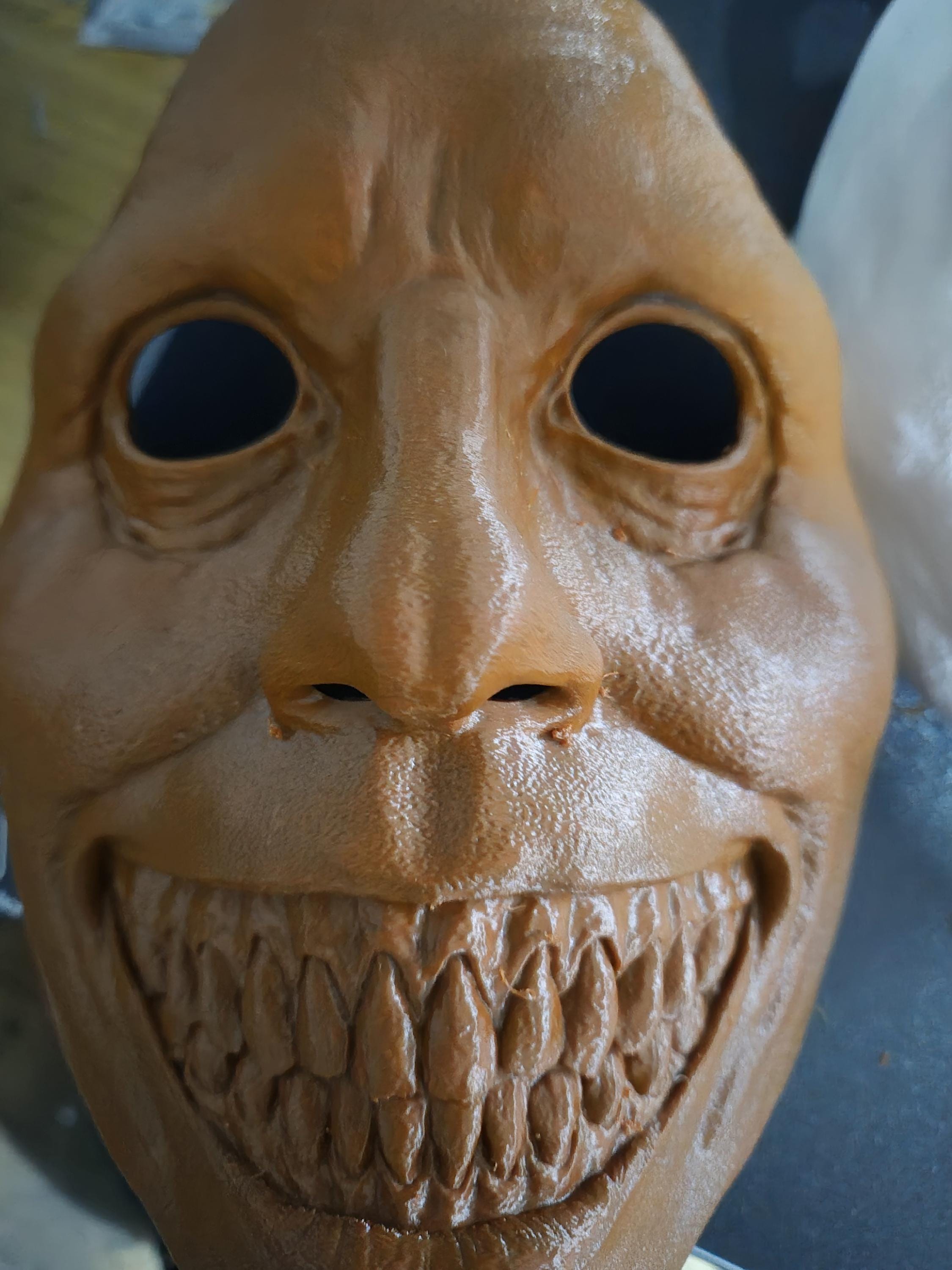Masque Halloween Horreur En Silicone Réaliste - Sourire Démoniaque, Cosplay, Fête, Déguisement Adulte