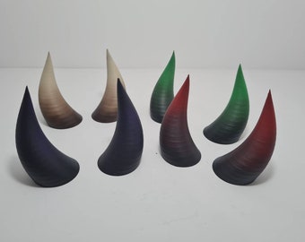 Cosplay LARP Devil Demon Horns Ombre -pair - Resin 3d Printed