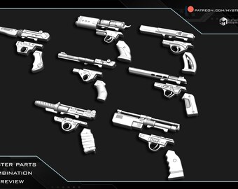 Build your own Blaster - 7 Blasters - 21 different parts - 1000+ Combinations