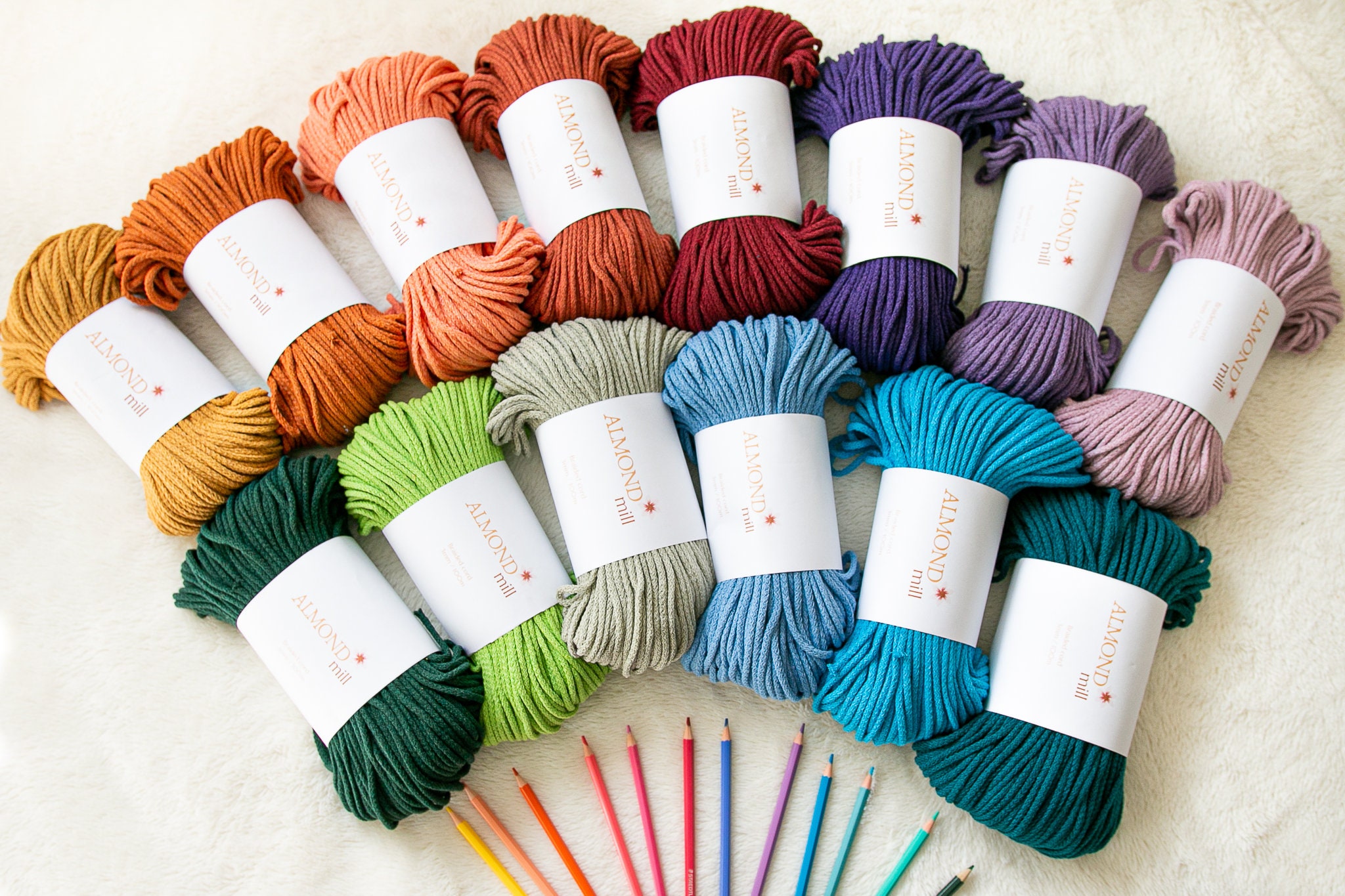 Macrame Cord 3MM Cotton Cord DIY Macrame Twisted Cotton Rope Weaving Yarn  Textile Art Macrame Supplies Single Twist Cord 