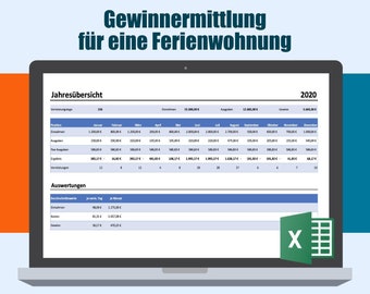 Determinación del beneficio de un apartamento vacacional con Excel. Descargue la plantilla de Excel terminada