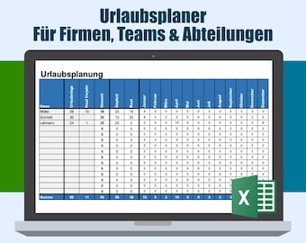 Plantilla de Excel para planificar vacaciones y el año escolar (hasta 15 empleados). Plantillas de Excel para empresas, negocios o departamentos.