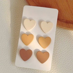 Heart Earrings, Stud Earrings, Valentine’s Day Earrings, Earrings, Heart studs Earrings, Jewelry, Birthday Gift, Christmas Gift, Gift, Gifts