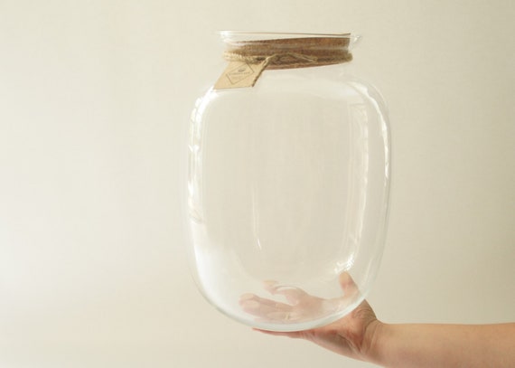 Glass Terrarium Planter 32 Cm With Cork Lid Keg Large Vase - Large Glass Terrarium Jars Glass Terrarium Planter 32 Cm With Cork Lid Keg Large Vase - Large Glass Terrarium Jars