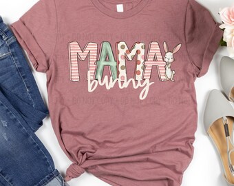 Mama Bunny PNG, Easter Spring Design (Digital Download)