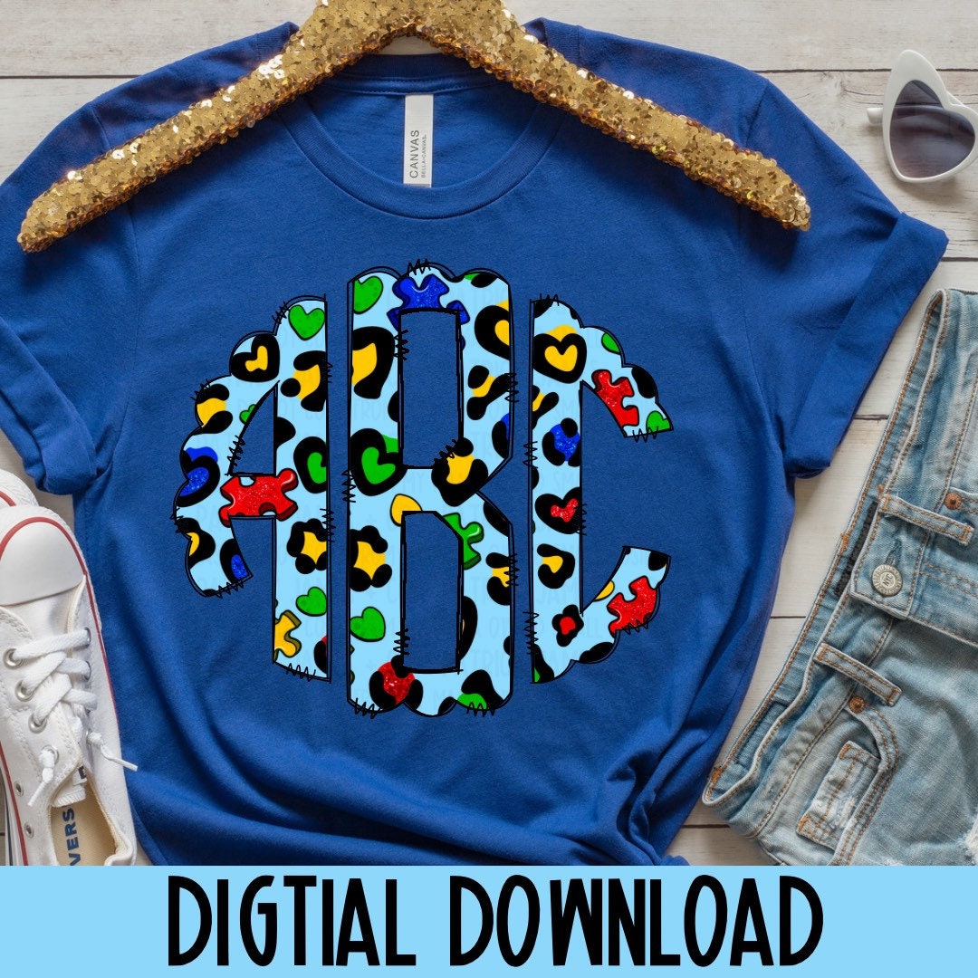 Autism Monogram Set | PNG Monogram Set | Digital Download | Autism ...
