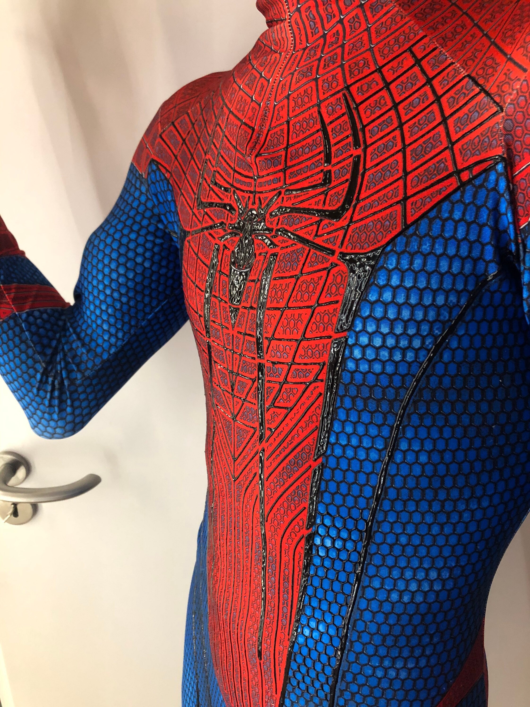 The Amazing SpiderMan Suit Fully Puffy Painted Etsy