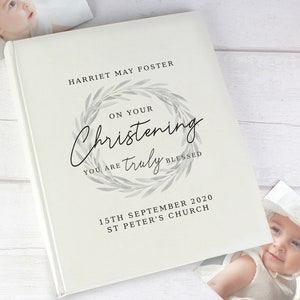 Personalised Christening Photo Album with Sleeves, You are Truly Blessed, Memory Book