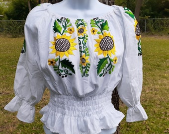 white blouse with elastic waist