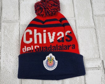 Chivas Soccer Cuffed Pom Beanie| Gorro de frio del equipo de Chivas Soccer| invierno|winter.