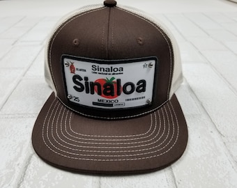 Hat state license Sinaloa |placa del estado de Sinaloa  Mexico| mesh back Adjustable cap