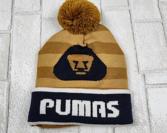 Club Pumas Fútbol Puño Pom Beanie/ Gorro de frio Club Pumas Soccer/ invierno/invierno.