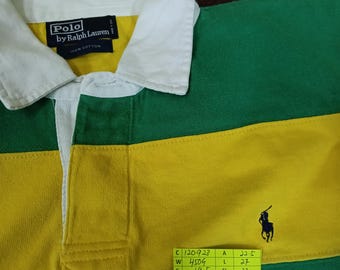 Vintage 90's Polo Ralph Lauren Polo Stripes Shirt Medium Polo