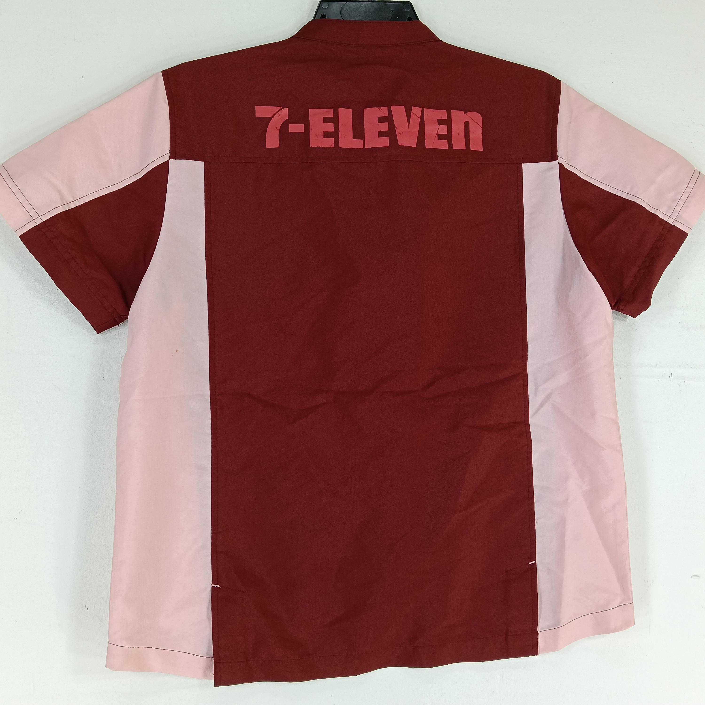 Vintage 7-eleven Workers Shirt Medium Vtg Japan Seven Eleven